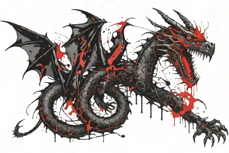 Long Dragon With Red Eyes