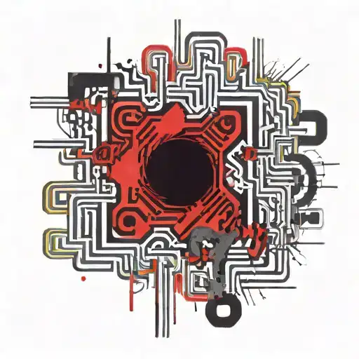 An Intricate Maze Design With Hidden Symbols Representing Different Psychological Concepts