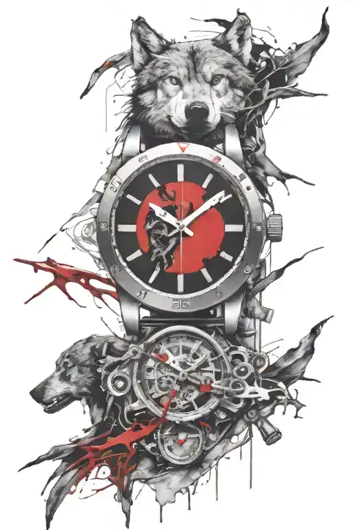 A Watch Broken And Healed With Wolf