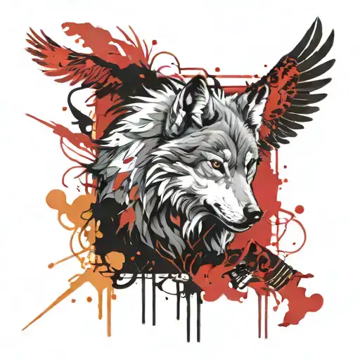 Wolf And Phenix Rerising Surrounded