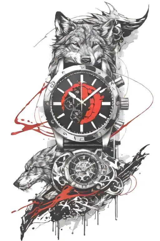 A Watch Strap With Wolf