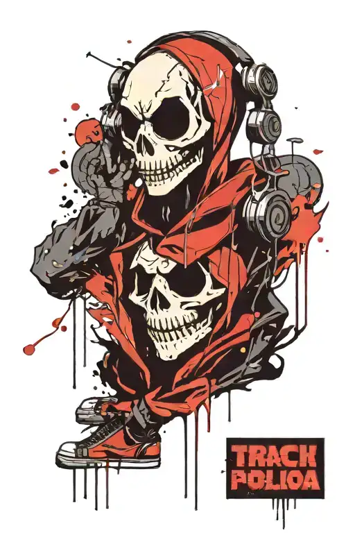 Jack Skellington With Hoodie And Headphones Listening To Music