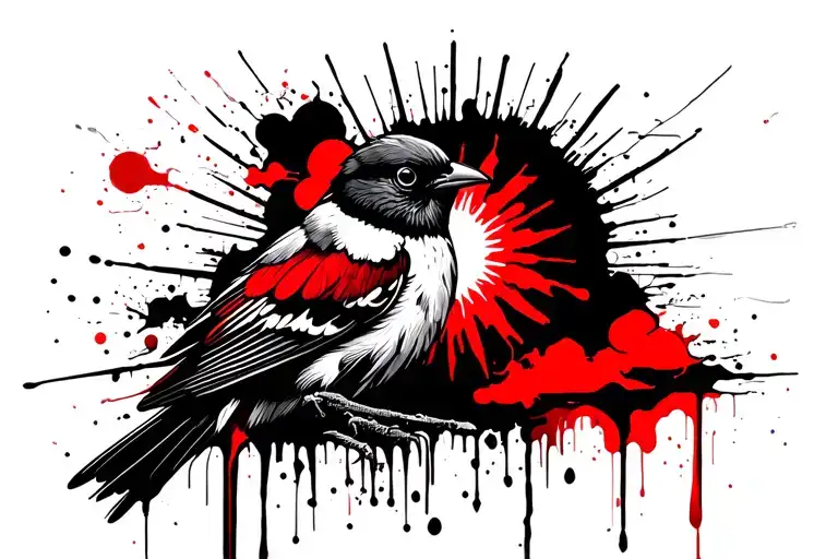 Bird With Sun Rays And Clouds