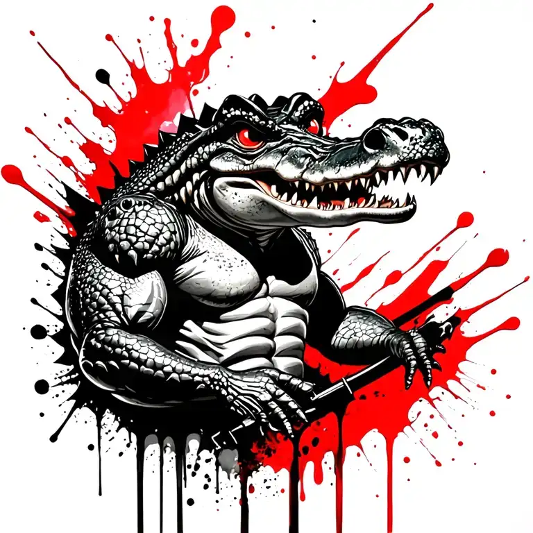 Muscular Aligator Us Navy Sailor