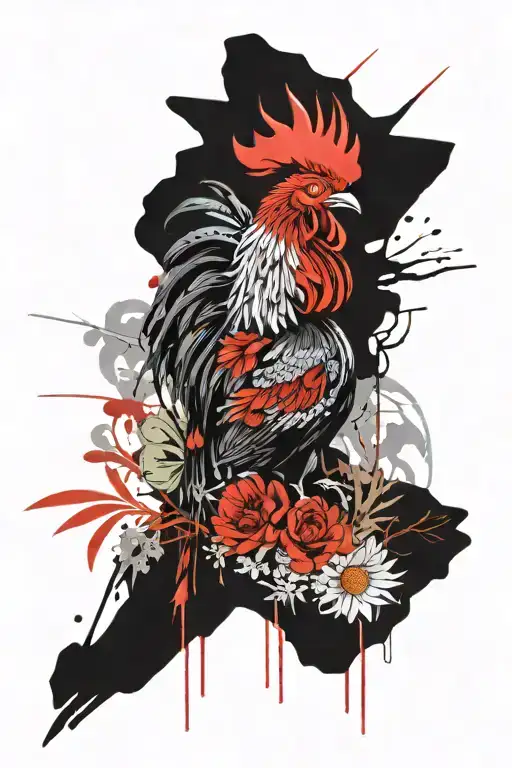 Chrysanthemum Rooster And Saguitarius