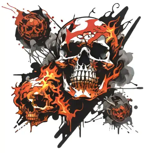 Skull On Fire Rising