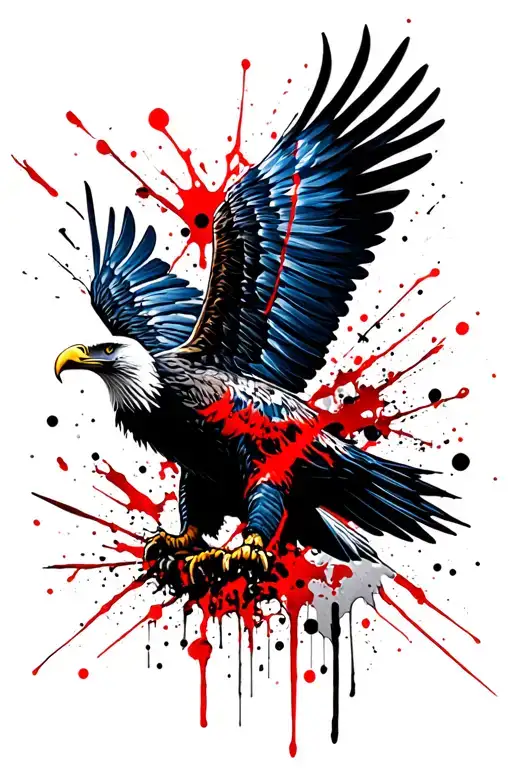 Blue And Red Eagle