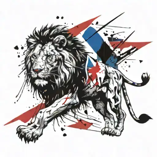 Lion Soldier With Israel Flag