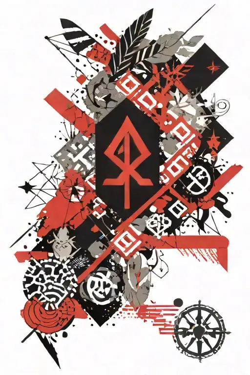 Nordic Runes With Kumiko Design