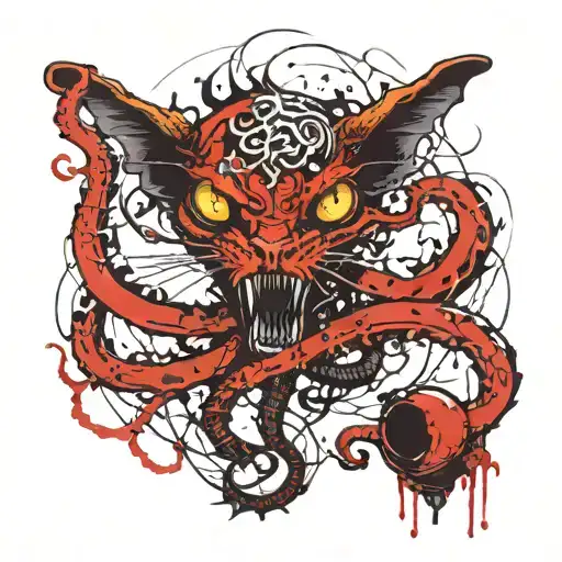 Cat Cthulu Tentacles Plague