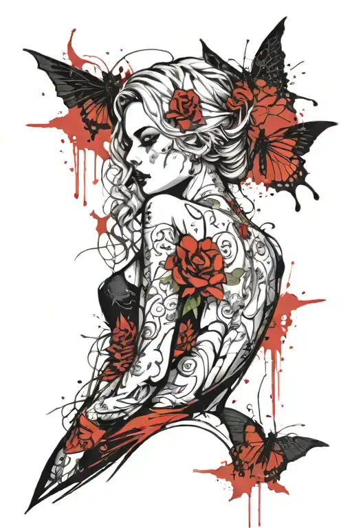 Gothic And Vampire Style Feminine Back