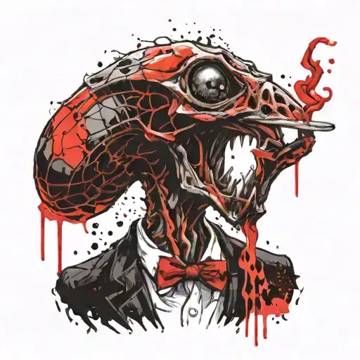 Alien Smoking A Pipe