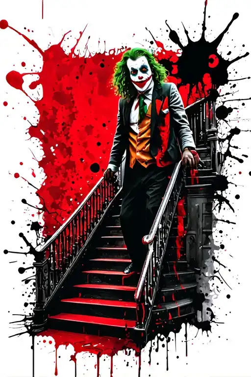 Joker With A Stairs Number 13 And Twins