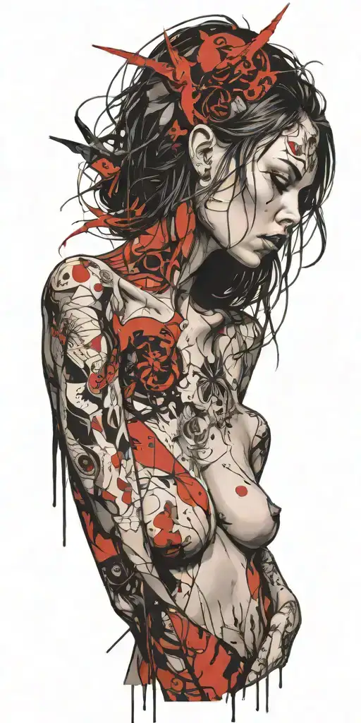 Sexy Nude Demon Woman