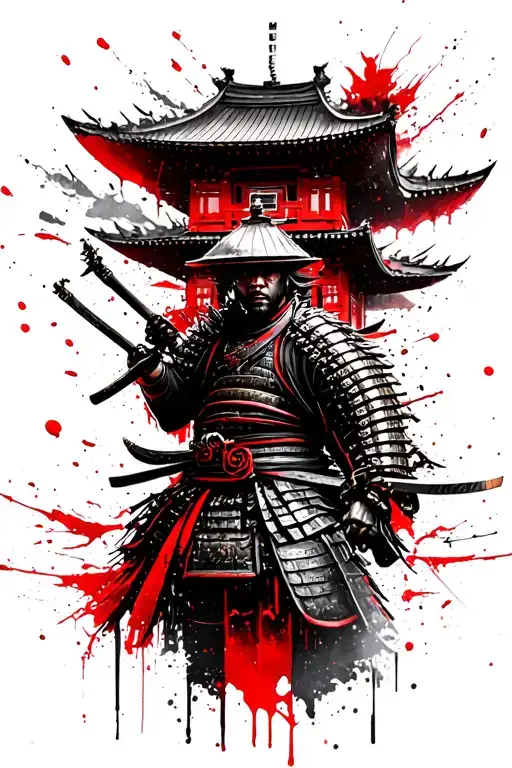 Guerrero Samurai Chinese Temple