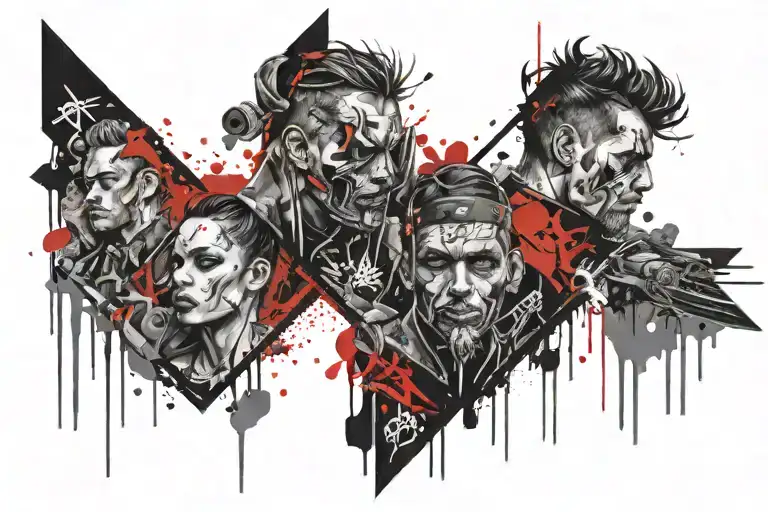 D Brigade Group Tattoo Featuring All