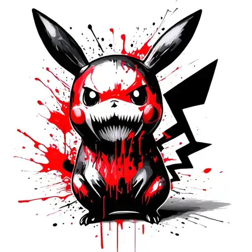Pikachu In Scary Polka Style