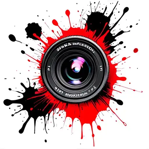 Line Work Of Abstract Camera Lens Morphing Into Love