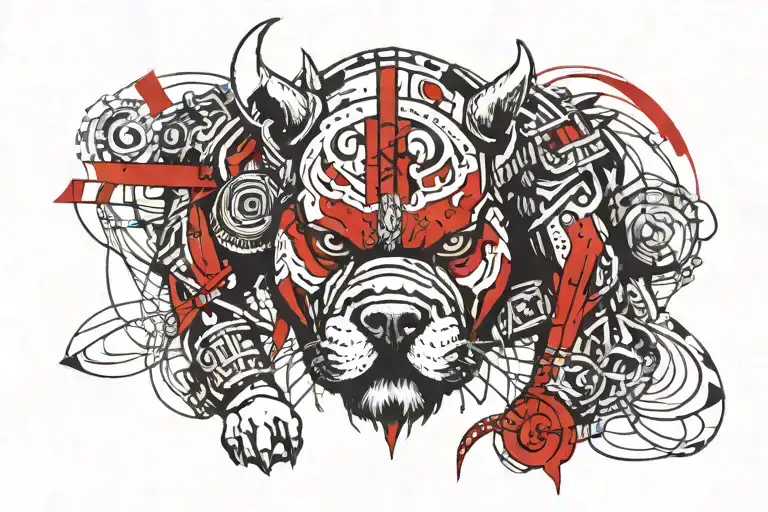 Hungarian Ancestry Viking Pagan Bulldog Steel Armor Wooden Shield