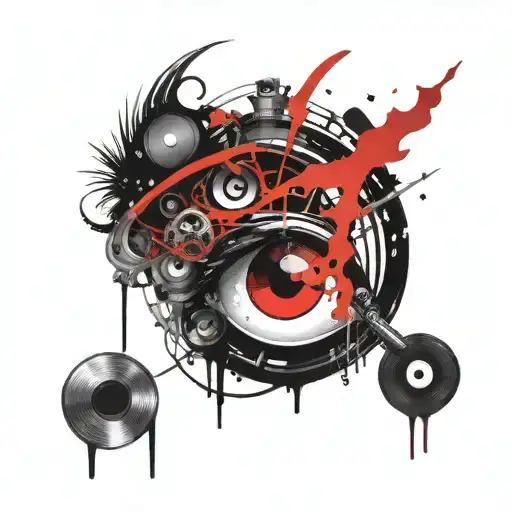 Music Symbol In Eye Surrounded By God