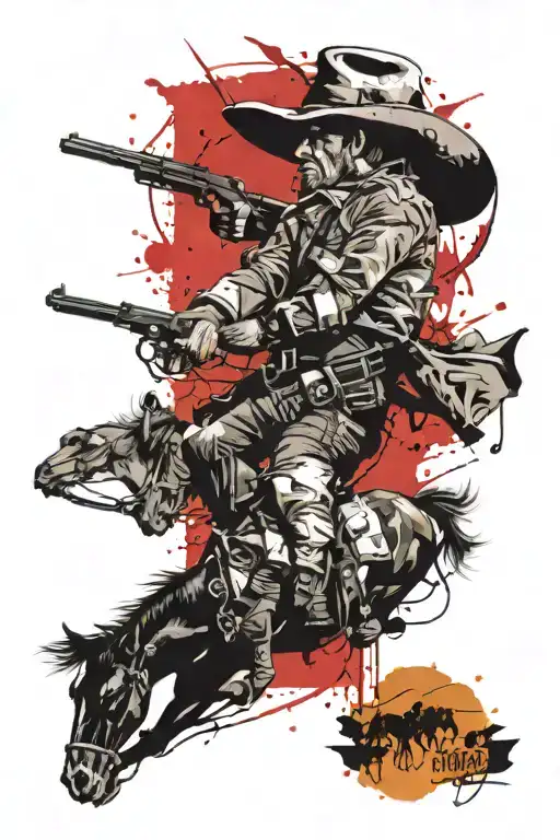 Country Western Theme Cowboys And Nature