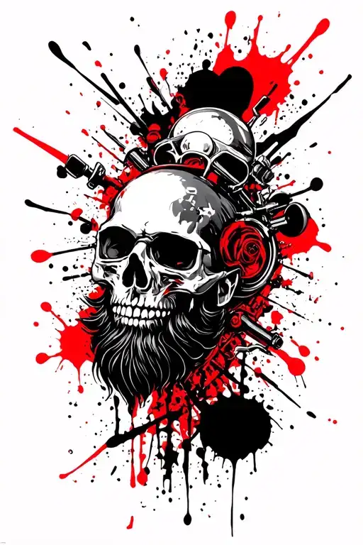 Motocykl Love You I Beard Skull Adorned