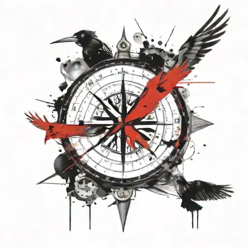 Compass Birds Flying