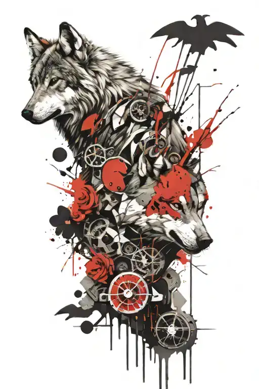 Wolf And Antique