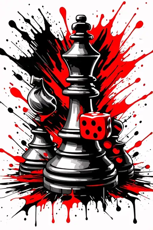 Chess Piece And Dice