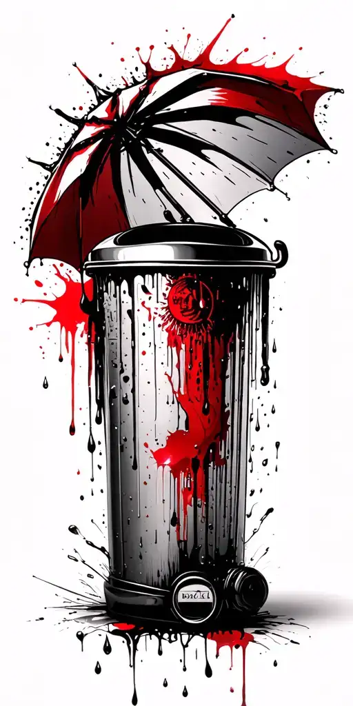 Sun Melting Into Small Drops On Top Of An Umbrella