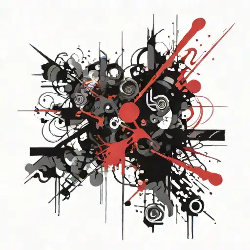 Agressive Lines Abstract Representation