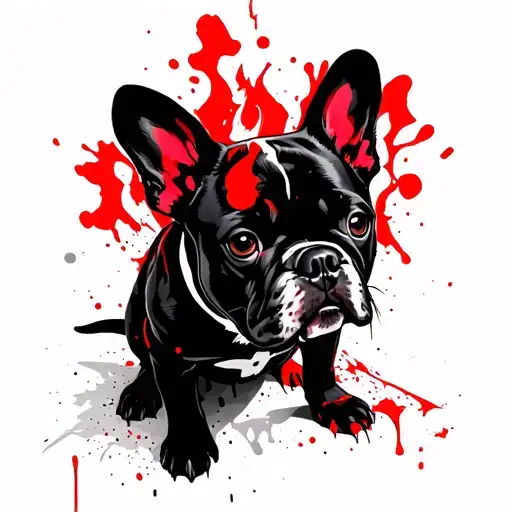 Dark Souls Bonfire With French Bulldog Sitting