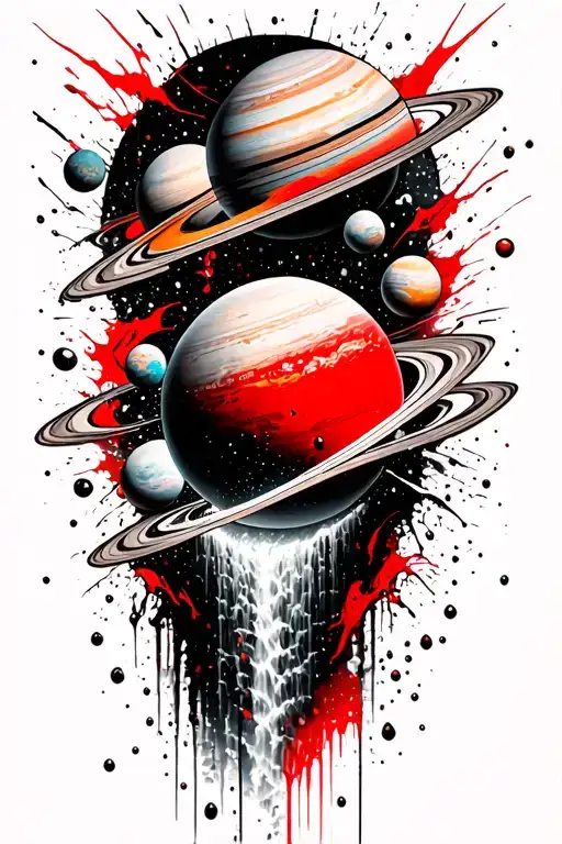 A Waterfall Of Planets Turning Into Rain Drops