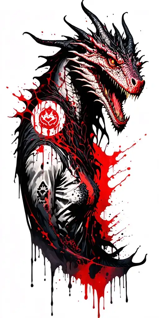 Horror Dnd Theme With A Plague Dragon On The Shoulder And A Mindflayer