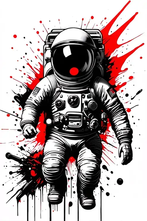 Astronaut Falling In Space