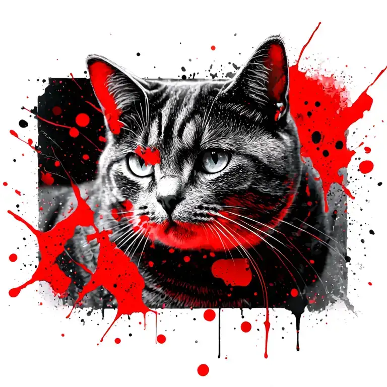 British Shorthair Cat With Rectangle Background