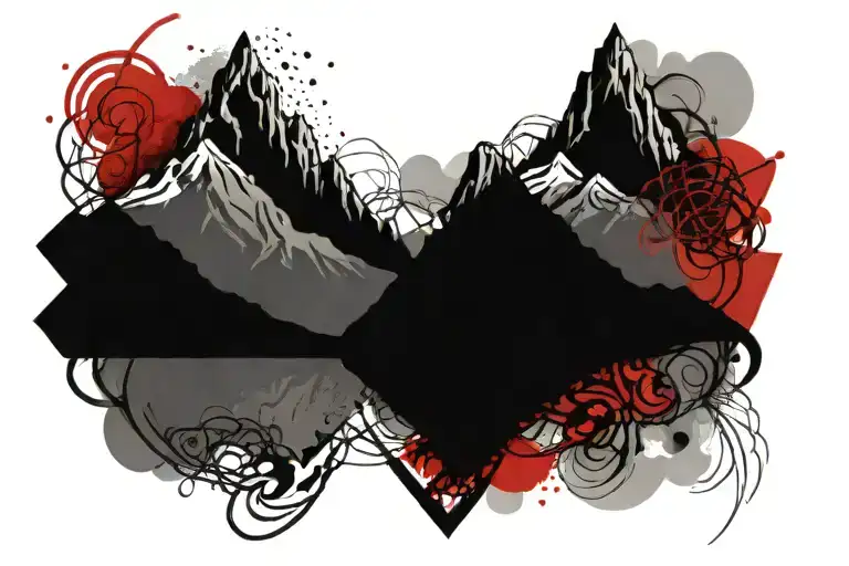 Celtic Knot And Mountains