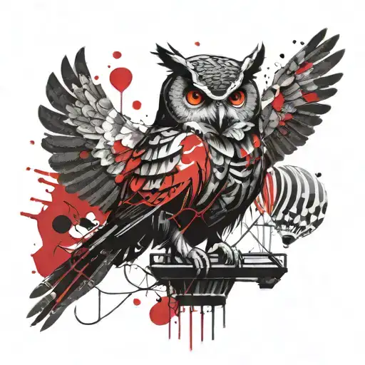 Owl And Hot Air Balloon