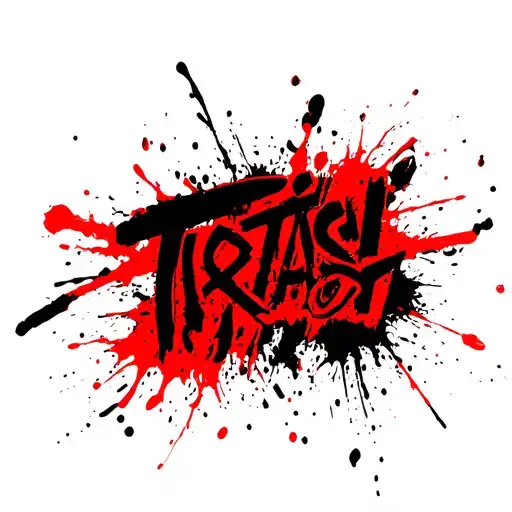 Letters Total Chaos In Black And Red