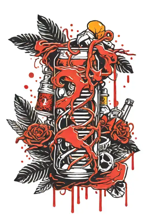 Dna And Beer And Blood Dripping