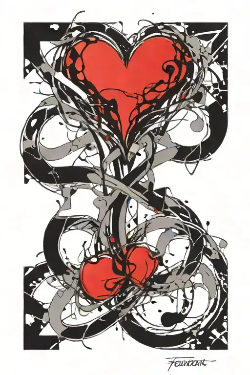 Infinity Symbol With Heart Intertwined