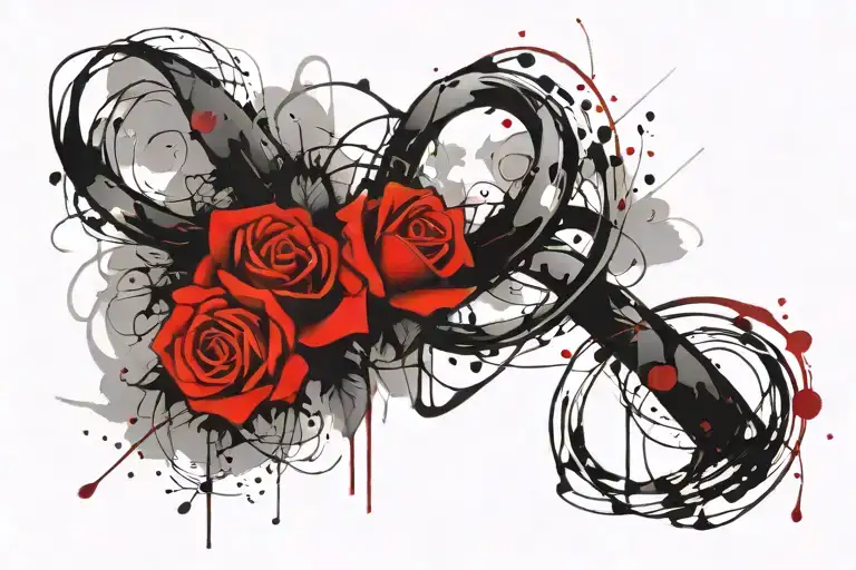 Infinity Symbol Made Of Roses