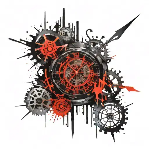 Mechanical Clock With Roman Numerals