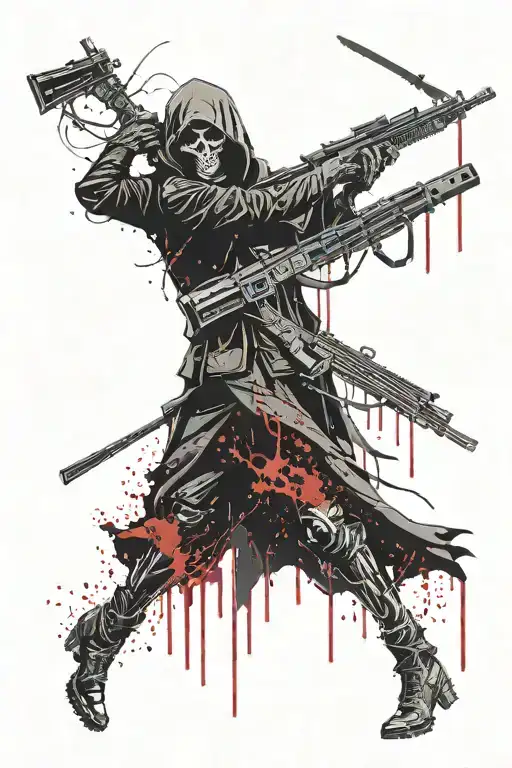 A Grim Reaper With A Barrett M82 Sniper Rifle