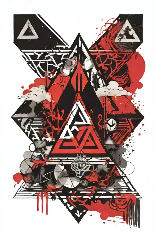 Scandinavian Mythology With The Valknut Symbol