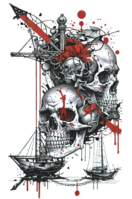 Justice Scale And Skull