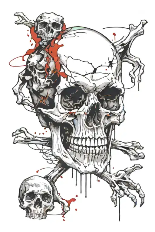 Bones Skull Evil Death Blood Darkness