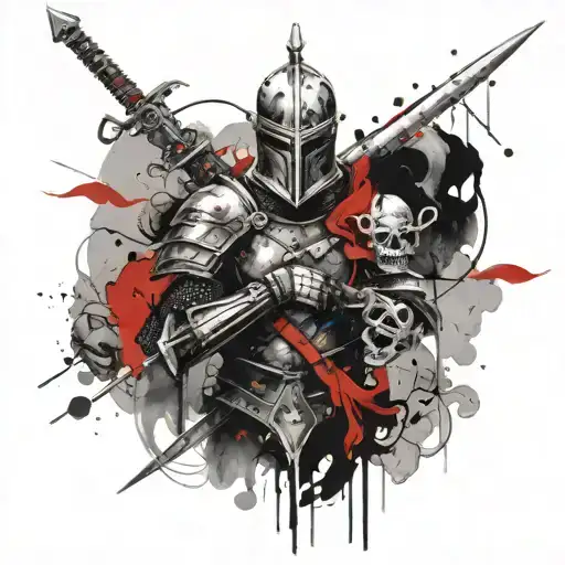 The Knight With The Skull Sword