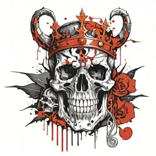 King Of Death Skull And Demon