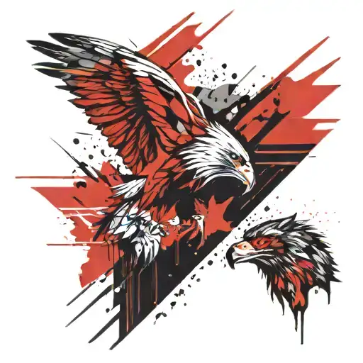 Daimond Eagle And Wolf